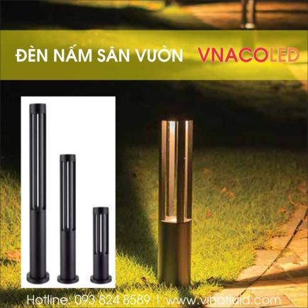 Đèn nấm sân vườn 7W kiểu thanh tròn
